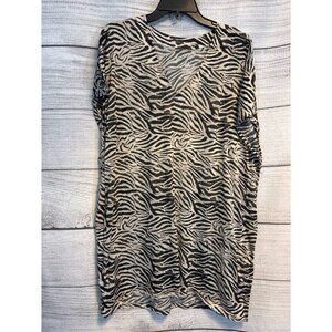 H&M Zebra Print V-Neck Tunic Dress Size M